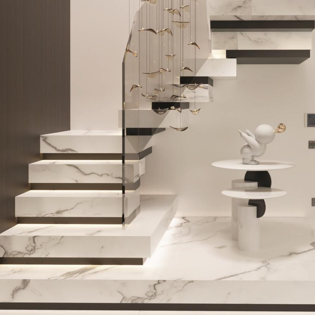 Büyük ebat porselen banyo duvar ve zemin uygulaması